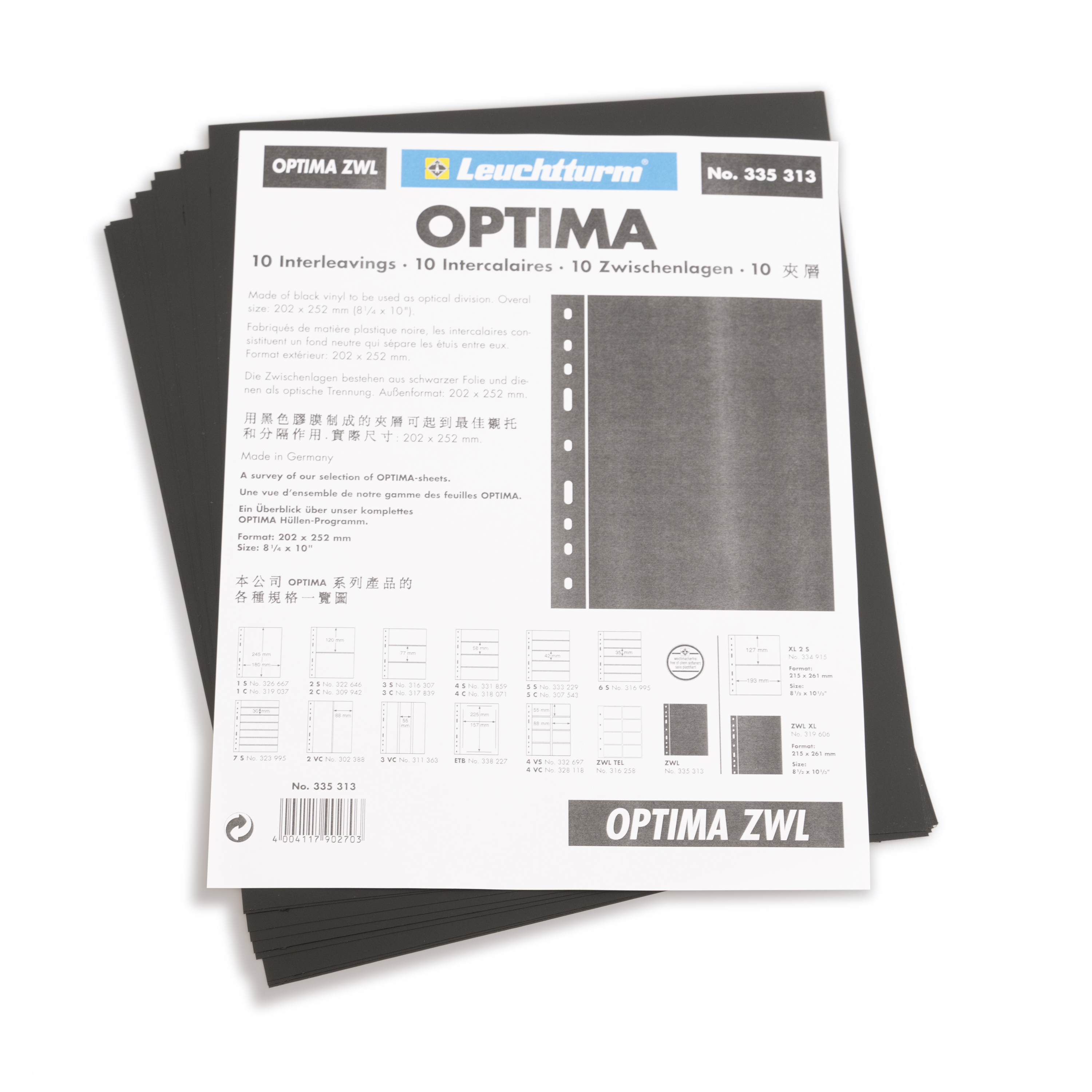 Черни разделителни листове за класьори  Optima - Image 3